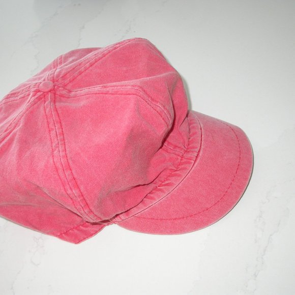 Red Denim Peaked Hat - Picture 2 of 5